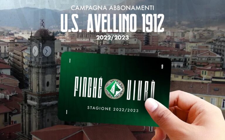 U.S. Avellino, parte l’8 giugno la nuova campagna abbonamenti “Finchè Vivrò”