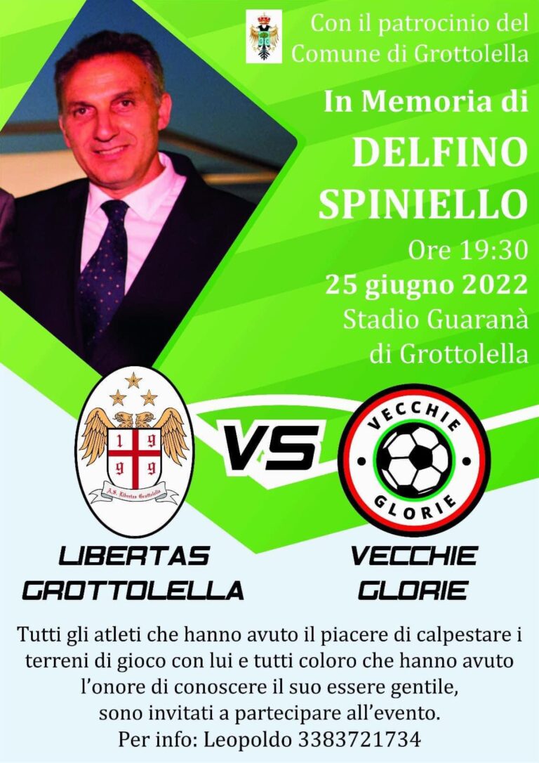 Grottolella, allo stadio “Guaranà” il Memorial nel ricordo di Delfino Spiniello