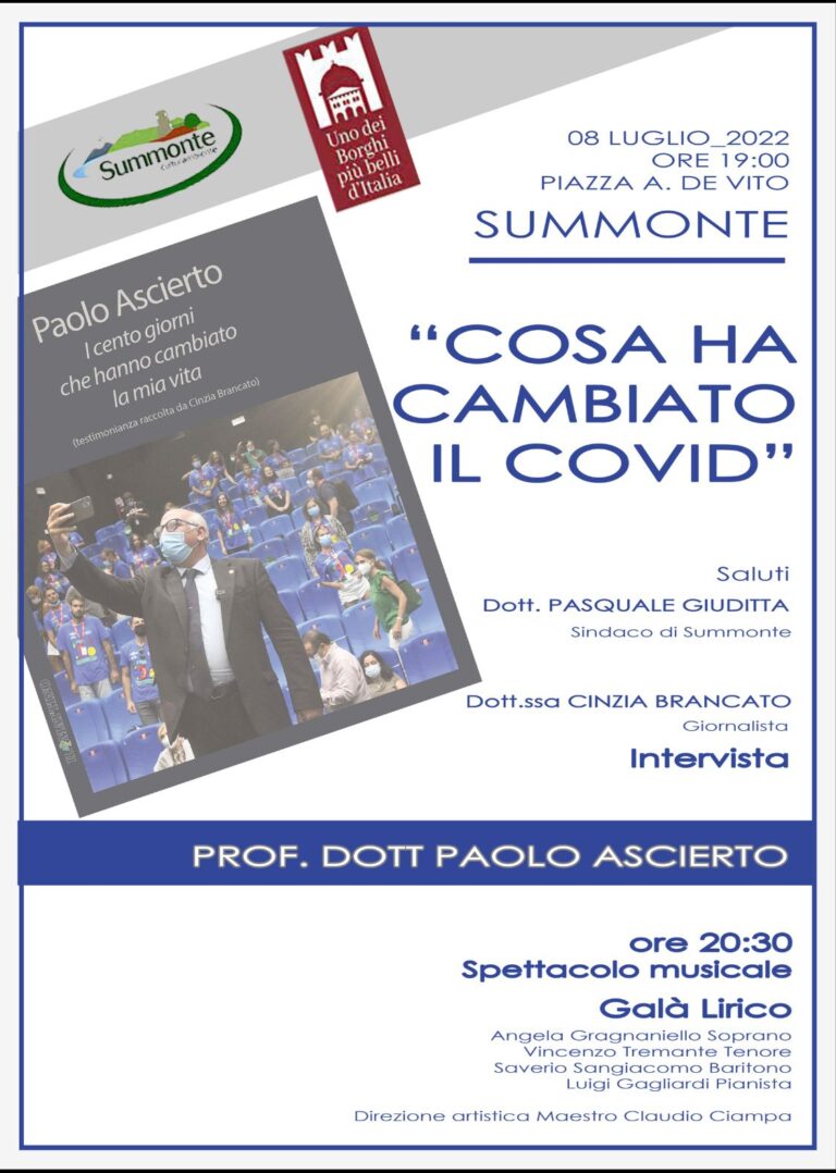 Covid e cure innovative per i tumori, Paolo Ascierto a Summonte