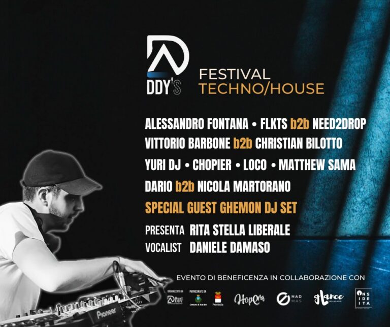 Giovani dj e Ghemon: discoteca a cielo aperto stasera alla Smile Arena in memoria di Danilo D’Argenio