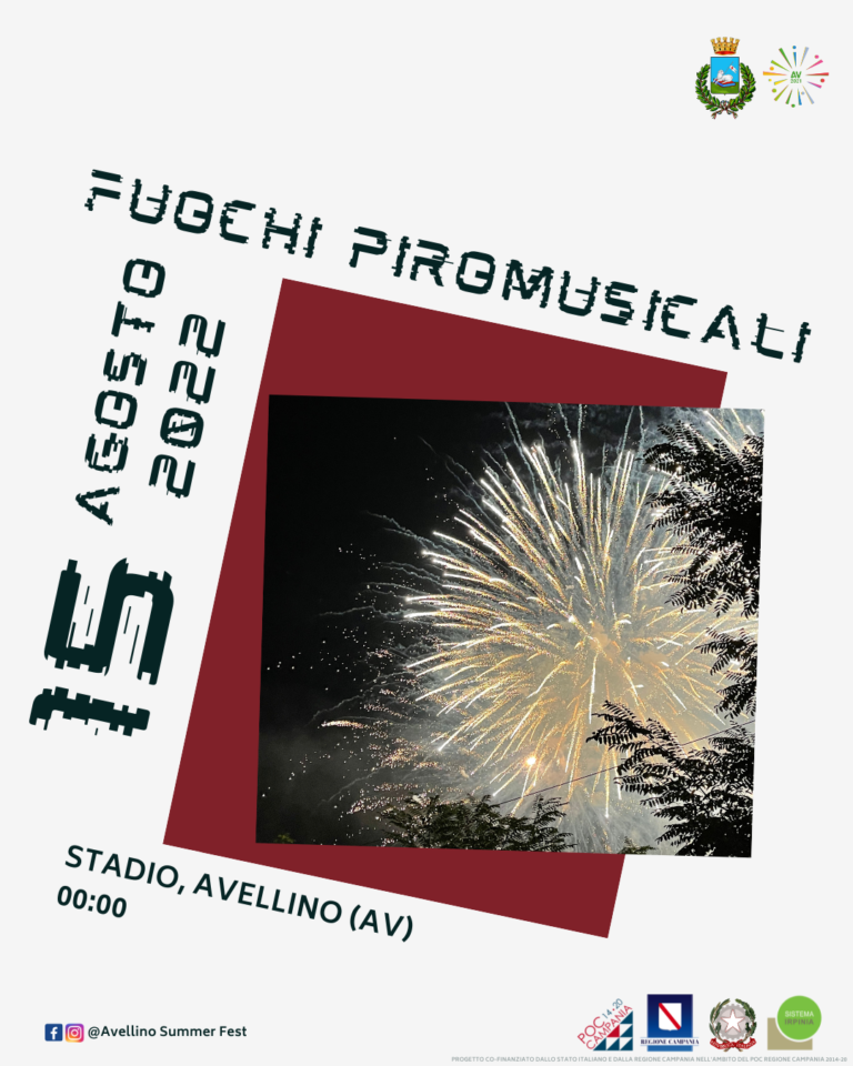 Ferragosto col botto ad Avellino: è la notte dei fuochi piromusicali