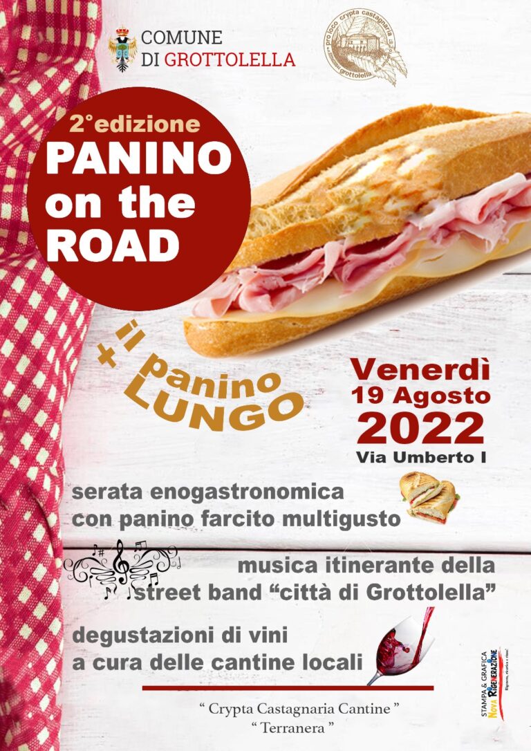 Il 19 agosto torna a Grottolella il Panino on the Road, in collaborazione con la Pro Loco