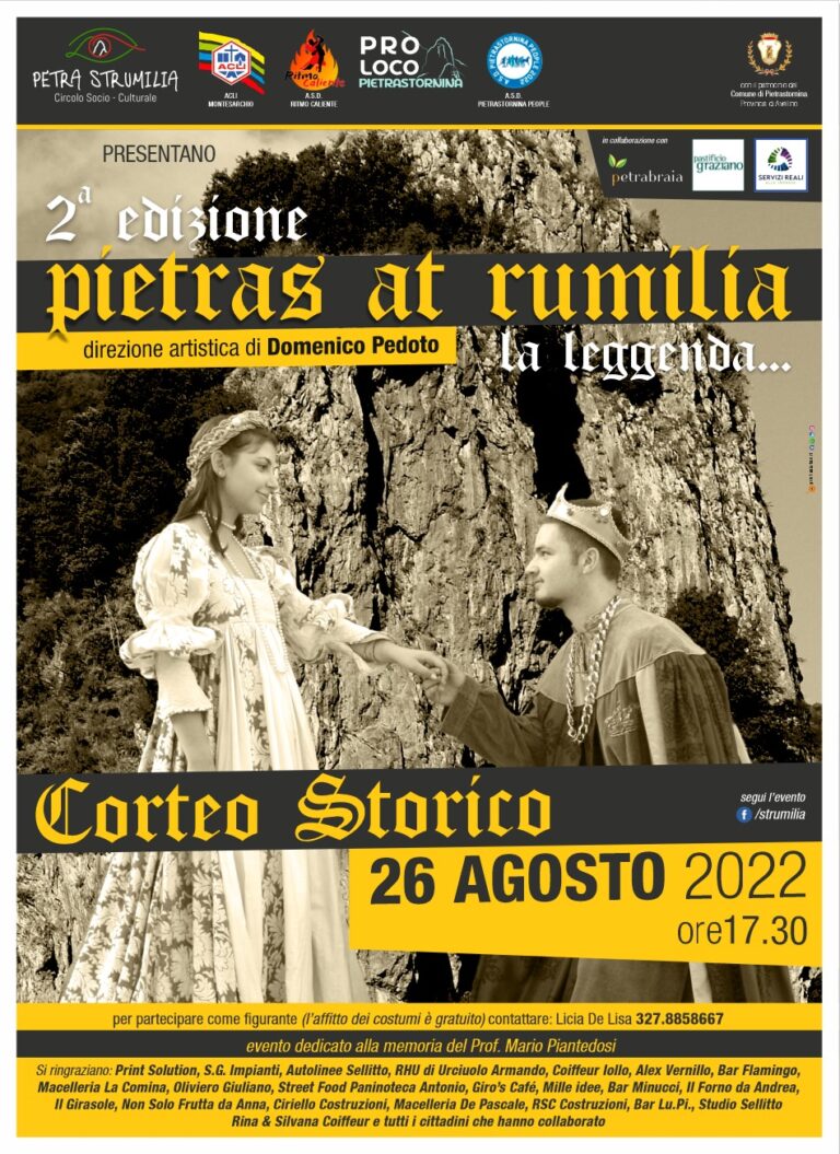 Petra Strumilia, a Pietrastornina appuntamento con la storia