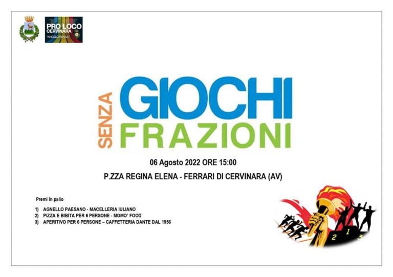 “Giochi senza frazioni” e “Caccia al tesoro”: a Cervinara il divertimento è assicurato