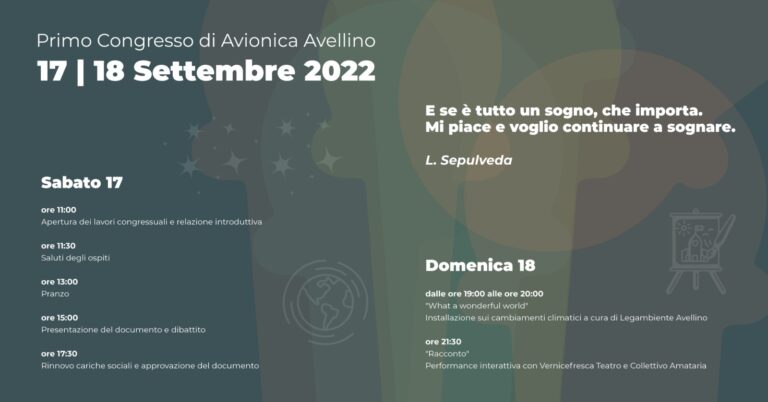Avionica Avellino, 17 e 18 settembre il primo Congresso: prossimi obiettivi e rinnovo cariche