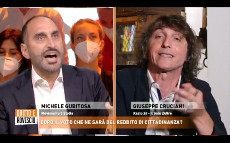 VIDEO/ Reddito di Cittadinanza, durissimo scontro a Dritto e Rovescio tra Gubitosa e Cruciani