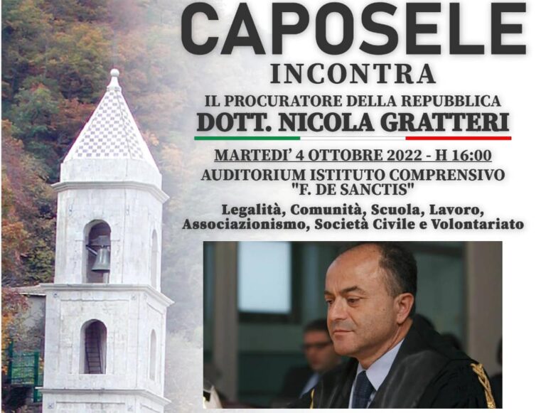 Caposele incontra il Procuratore della Repubblica Nicola Gratteri