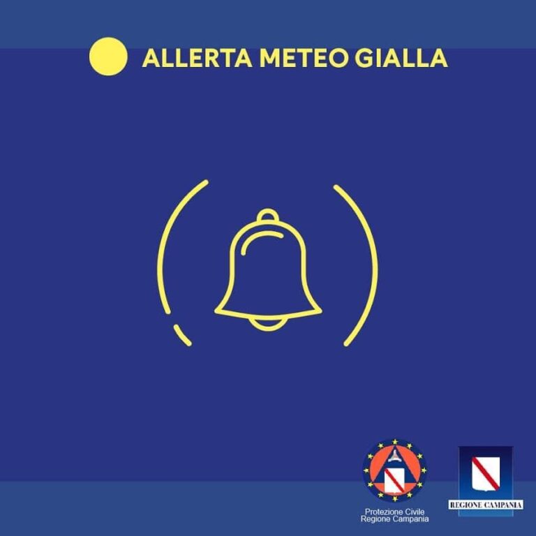 Maltempo in arrivo, allerta meteo gialla per 24 ore a partire da mezzanotte