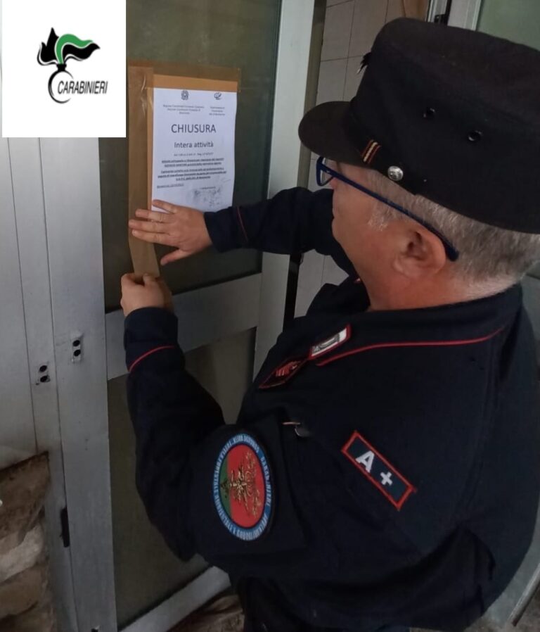 Benevento, chiuso panificio per assenza dei requisiti igienico sanitari. Sequestrati 400 kg di alimenti