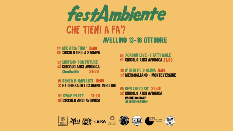 Ad Avellino la seconda edizione di FestAmbiente, la quattro giorni dedicata all’ambiente