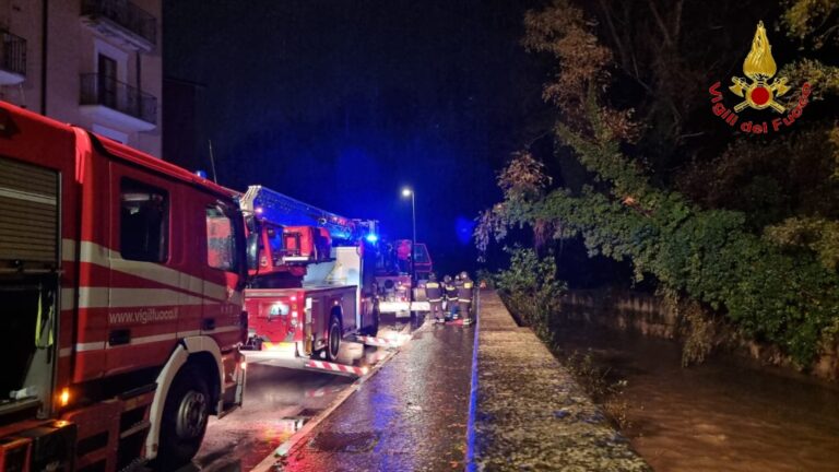 Maltempo in Irpinia: tra caduta di alberi e pali Telecom, più di 20 gli interventi dei Vigili del Fuoco