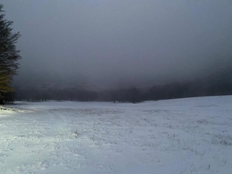 Montevergine, prima nevicata della stagione a Campo Maggiore