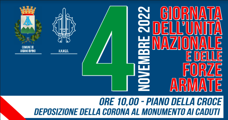 4 novembre, ad Ariano la cerimonia per il Giorno dell’Unità Nazionale – Giornata delle Forze Armate