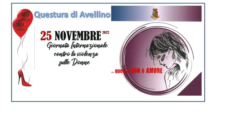 “Questo non è amore”, la Questura di Avellino in campo contro la violenza sulle donne
