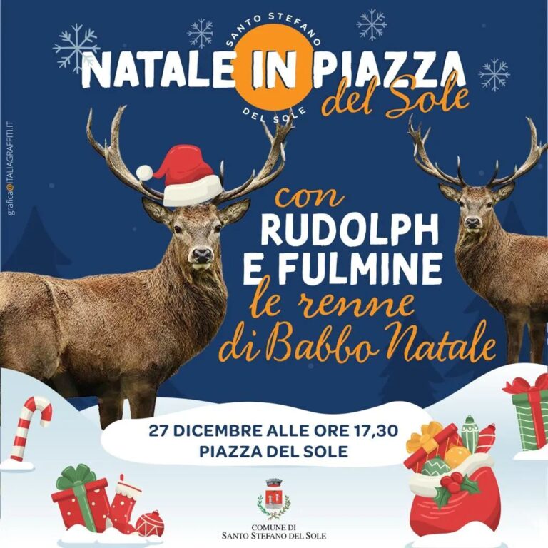 A Santo Stefano del Sole le renne di Babbo Natale