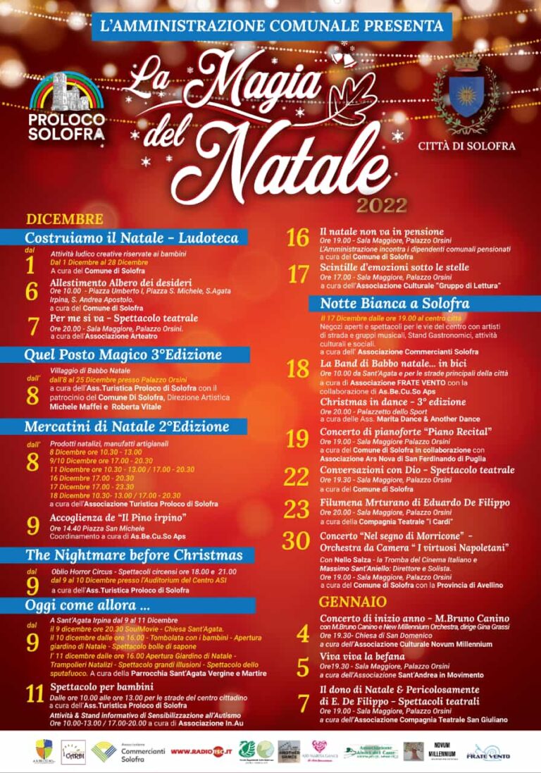 Natale a Solofra, un mese di eventi