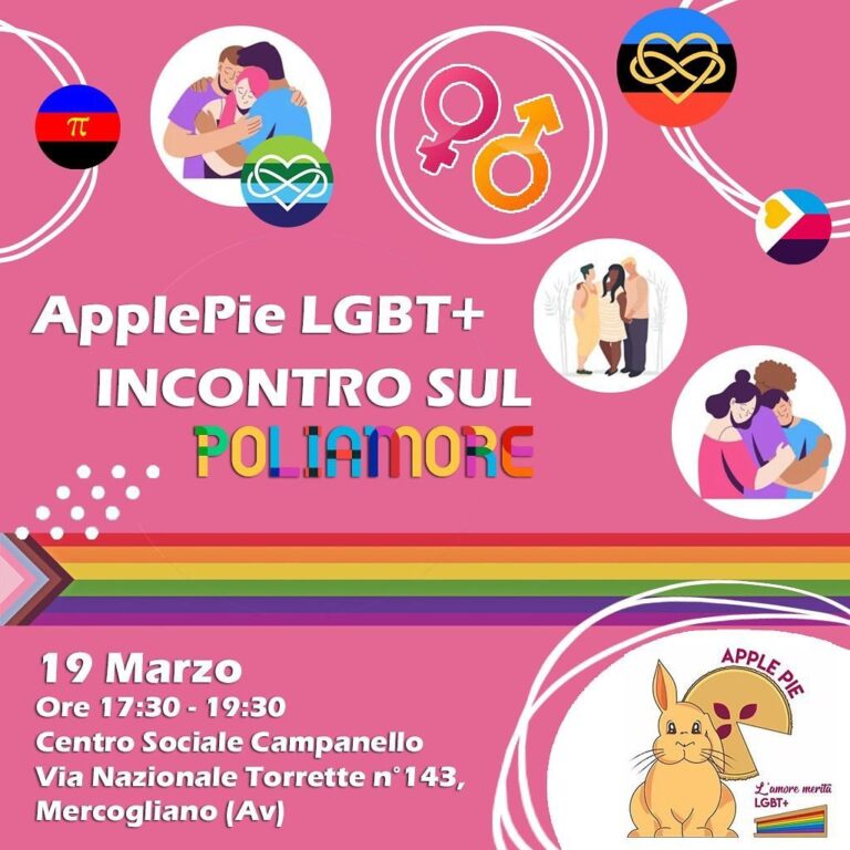 “Apple Pie”, domenica 19 marzo un incontro sul tema del poliamore