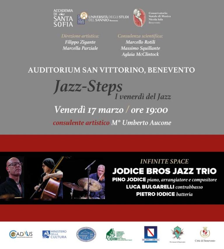 Benevento, al San Vittorino concerto del Jodice Bros Jazz Trio