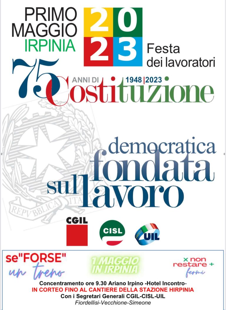 Primo maggio di protesta in Irpinia: marcia per la Piattaforma logistica