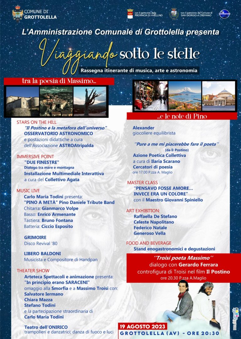 “Viaggiando sotto le stelle”, rassegna dedicata a Massimo Troisi
