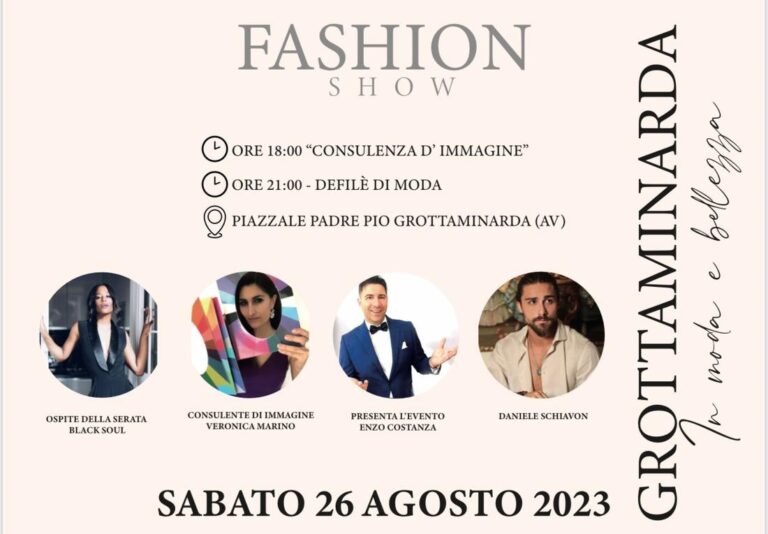 Moda e bellezza di scena a Grottaminarda: fashion show il 26 agosto