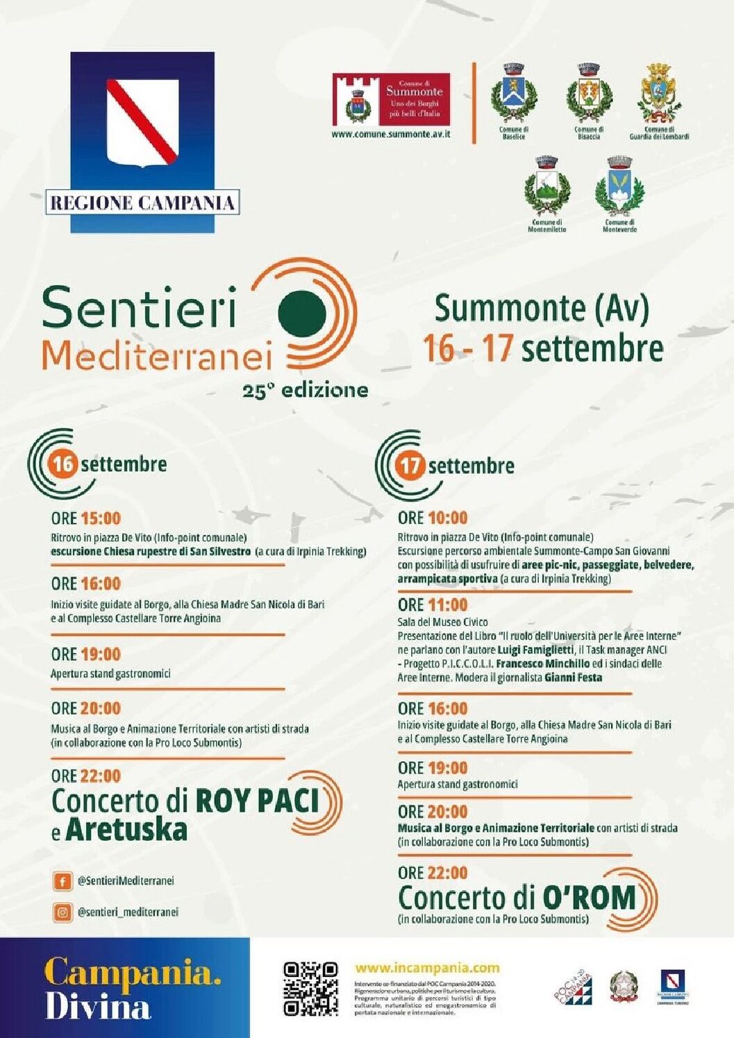 Summonte: 25esima edizione di “Sentieri Mediterranei”