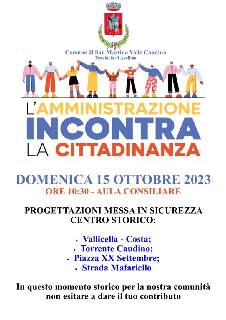 Messa in sicurezza del Centro Storico, se ne discute a San Martino V. C.