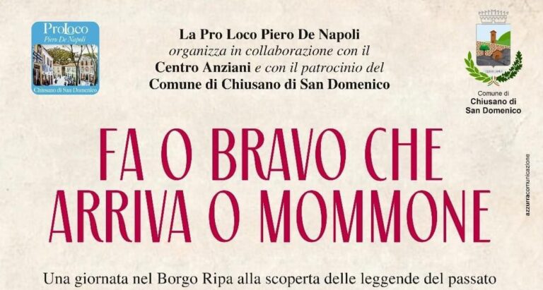 “Fa o Bravo che arriva O Mommone”: a Chiusano racconti da brividi