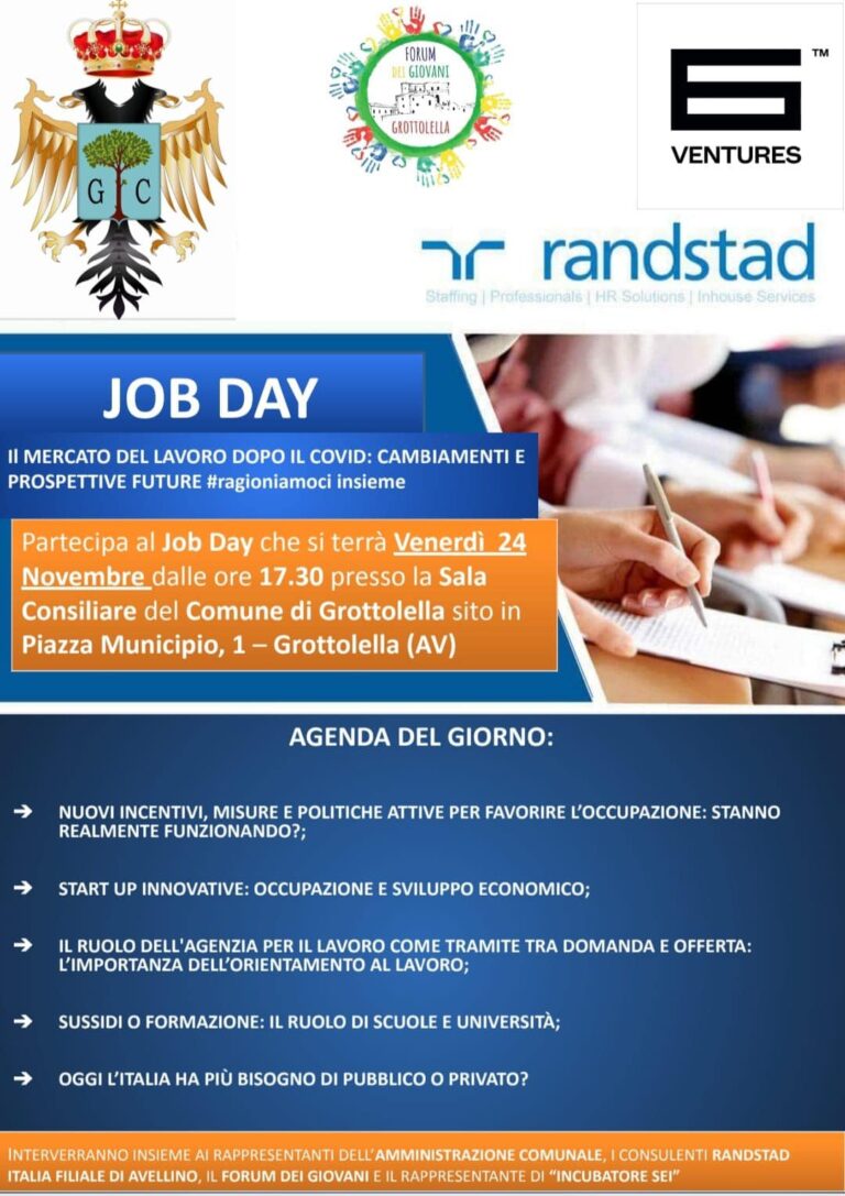 “Il mercato del lavoro prima e dopo il Covid”: incontro a Grottolella