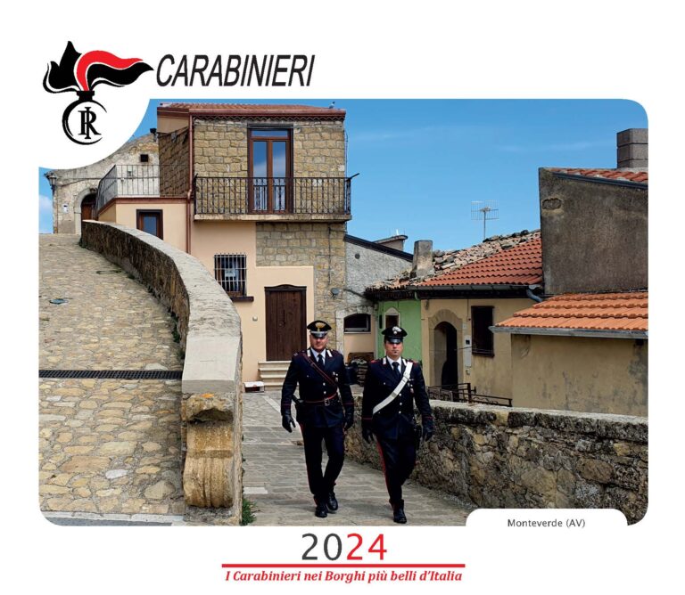 Carabinieri, presentato il calendario e l’agenda 2024: Irpinia presente con Monteverde