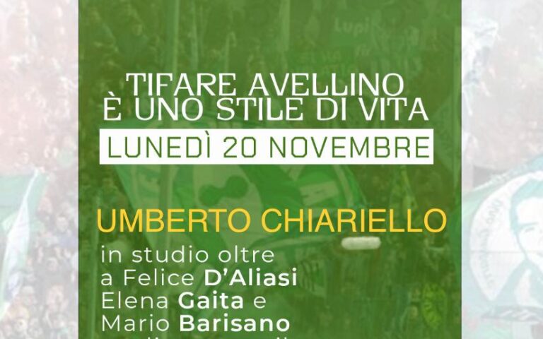 A tifare Avellino ospite il giornalista Umberto Chiariello