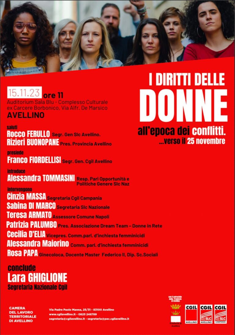 Carcere e diritti delle donne: doppio appuntamento della CGIL di Avellino