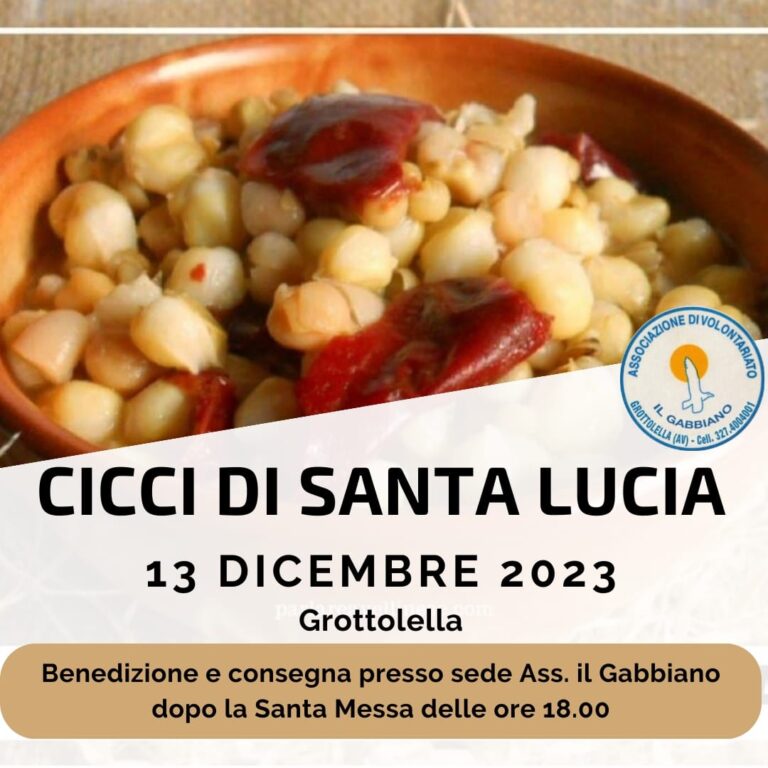 Cicci di Santa Lucia, si rinnova la tradizione a Grottolella