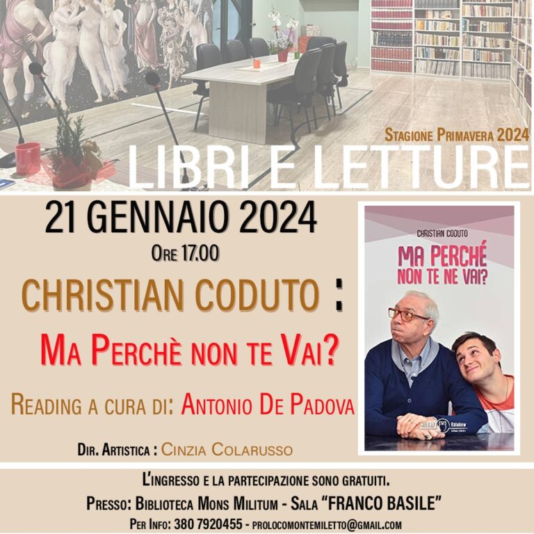 Libri e letture, primo appuntamento alla Biblioteca di Montemiletto