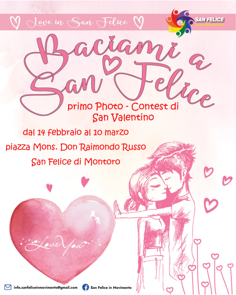 Montoro, evento “Baciami a San Felice”: dal 14 febbraio al 10 marzo