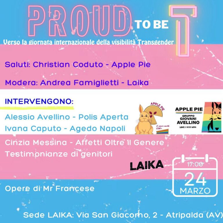 Ad Atripalda un evento dedicato alla visibilità transgender