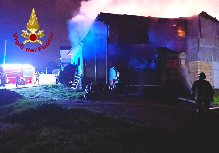 VIDEO/ Melito Irpino, un capannone di un’azienda agricola prende fuoco