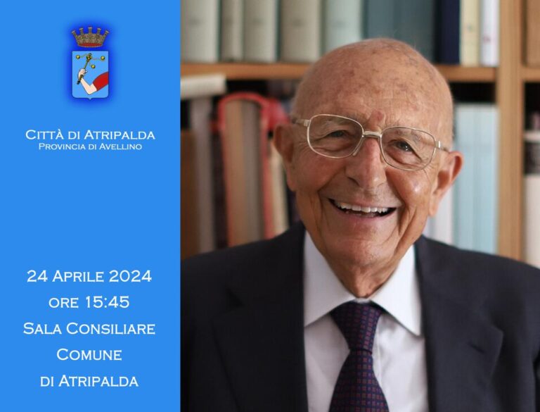 Atripalda, conferimento della cittadinanza onoraria al professore Sabino Cassese