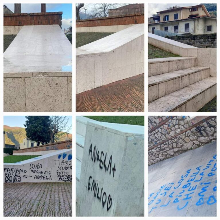 Scritte sui marmi di Piazza Marginale. Il sindaco Boglione: i responsabili saranno puniti