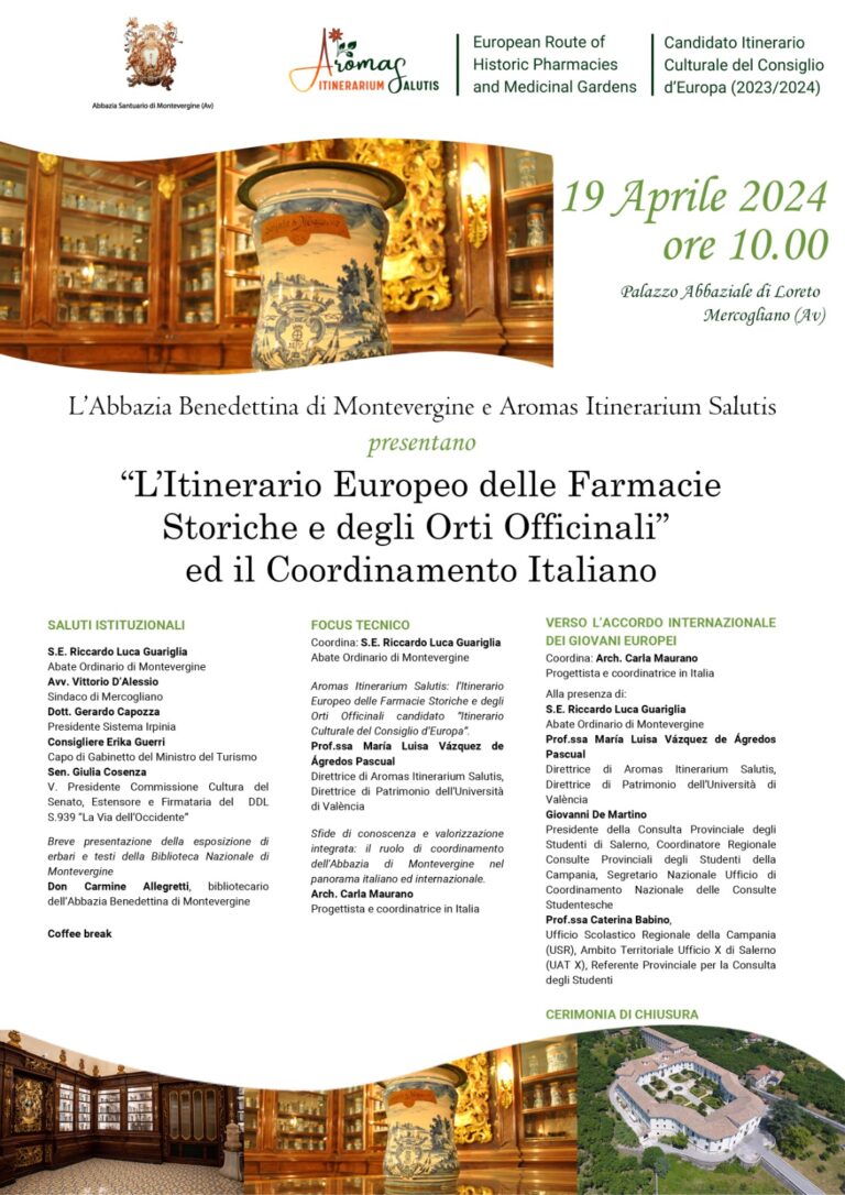 Al Palazzo Abbaziale di Loreto la presentazione “AROMAS ITINERARIUM SALUTIS”