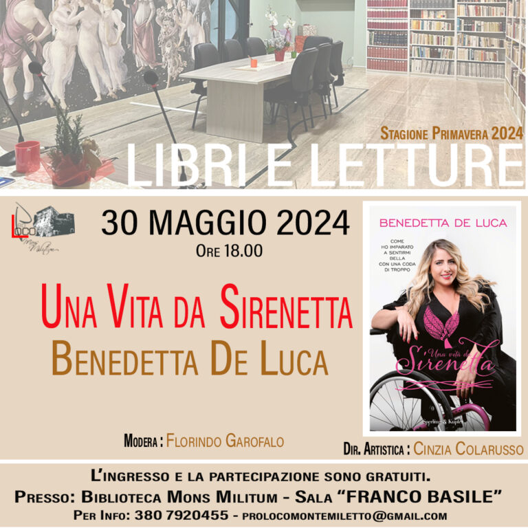 15° appuntamento con “Libri e Letture” alla Biblioteca “Mons Militum”