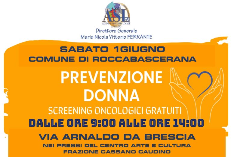 Screening Oncologici: i Camper dell’Asl il 1° giugno a Roccabascerana
