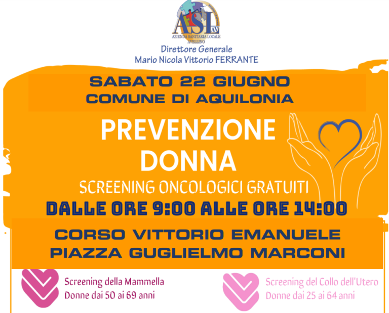 Screening oncologici: i Camper dell’Asl ad Aquilonia