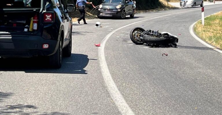 Incidente al bivio di Dentecane, centauro ferito
