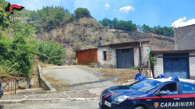 Incendio in un’area boschiva di Luogosano