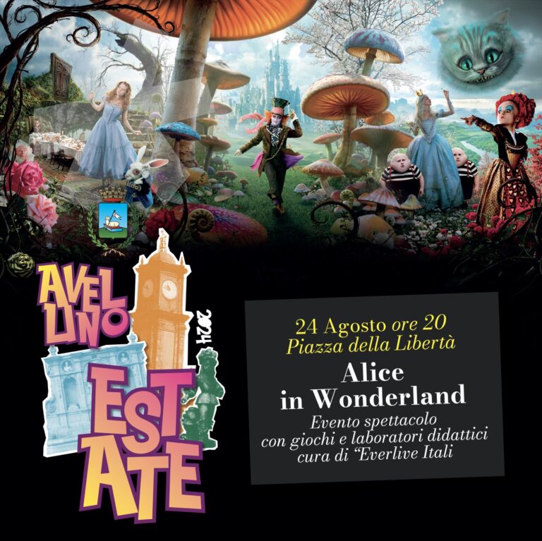 Piazza Libertà come il Paese delle Meraviglie, tutto pronto per “Alice in Wonderland”