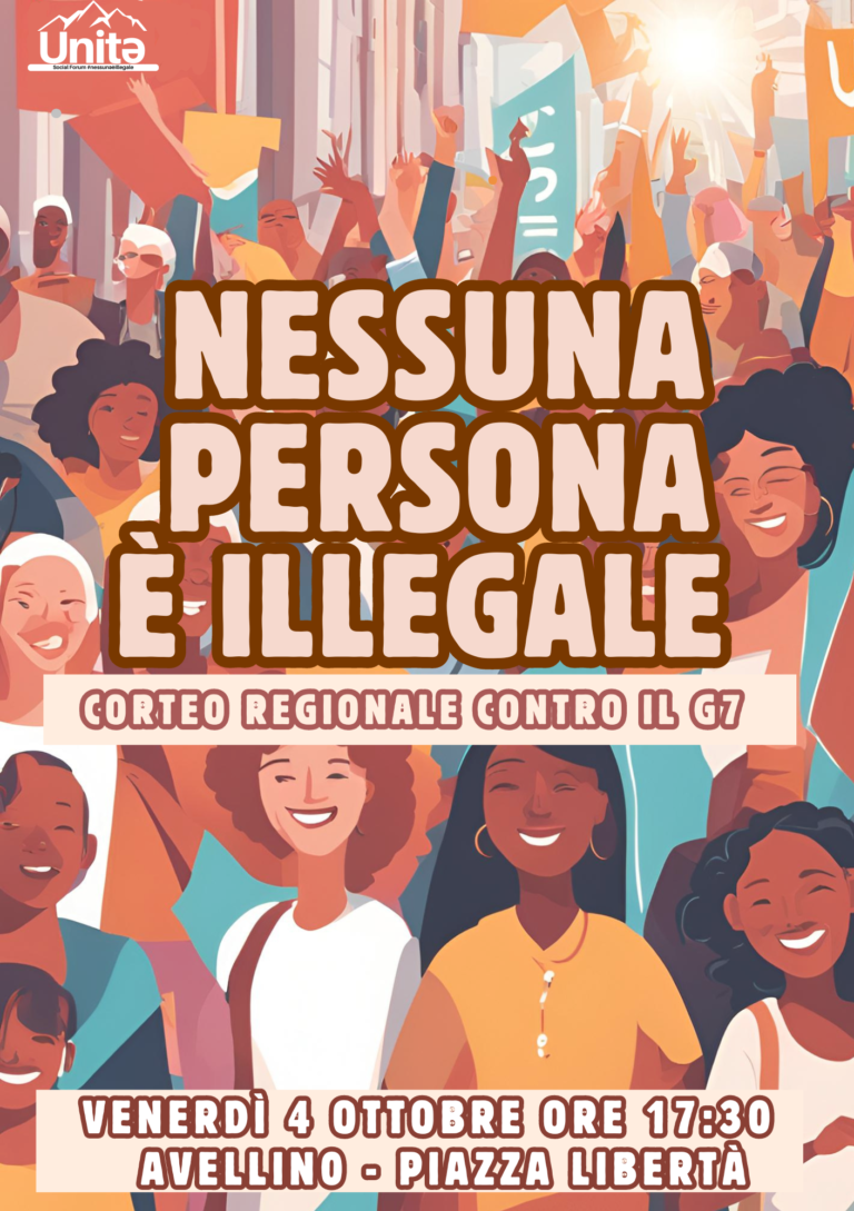 Il 4 Ottobre ad Avellino: Corteo contro il G7, “nessuna persona è illegale”