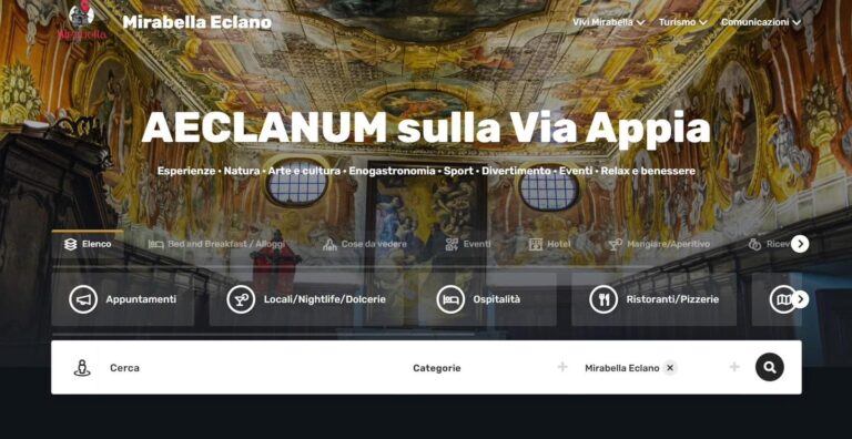 On-line il nuovo portale turistico di Mirabella Eclano