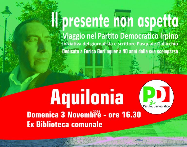 Gallicchio riprende il Viaggio nel Partito Democratico irpino: domani ad Aquilonia