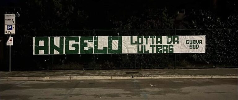 Gli “ultras” tifano per  Angelo, il ragazzo grave al Moscati